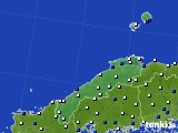 2018年07月29日の島根県のアメダス(風向・風速)