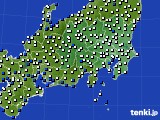 2018年07月30日の関東・甲信地方のアメダス(風向・風速)