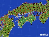 四国地方のアメダス実況(気温)(2018年07月31日)