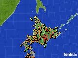 北海道地方のアメダス実況(気温)(2018年08月01日)