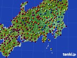 関東・甲信地方のアメダス実況(日照時間)(2018年08月02日)