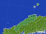 2018年08月04日の島根県のアメダス(風向・風速)