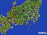 関東・甲信地方のアメダス実況(日照時間)(2018年08月05日)