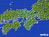 近畿地方のアメダス実況(風向・風速)(2018年08月05日)