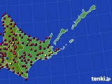 道東のアメダス実況(日照時間)(2018年08月06日)