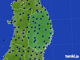 岩手県のアメダス実況(日照時間)(2018年08月06日)