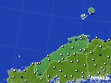 2018年08月06日の島根県のアメダス(風向・風速)