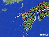 九州地方のアメダス実況(日照時間)(2018年08月07日)