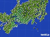 2018年08月08日の東海地方のアメダス(風向・風速)