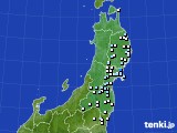 東北地方のアメダス実況(降水量)(2018年08月09日)