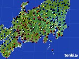 関東・甲信地方のアメダス実況(日照時間)(2018年08月09日)