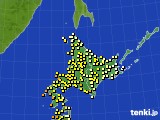 北海道地方のアメダス実況(気温)(2018年08月09日)