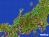 北陸地方のアメダス実況(気温)(2018年08月09日)