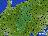 長野県のアメダス実況(気温)(2018年08月10日)