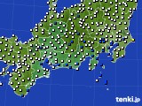 東海地方のアメダス実況(風向・風速)(2018年08月10日)