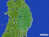 岩手県のアメダス実況(風向・風速)(2018年08月11日)