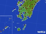 鹿児島県のアメダス実況(日照時間)(2018年08月13日)