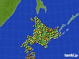 北海道地方のアメダス実況(気温)(2018年08月13日)