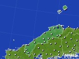 2018年08月13日の島根県のアメダス(風向・風速)