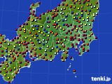 関東・甲信地方のアメダス実況(日照時間)(2018年08月14日)