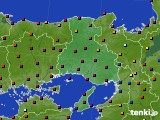 兵庫県のアメダス実況(日照時間)(2018年08月14日)