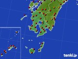 鹿児島県のアメダス実況(気温)(2018年08月14日)