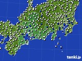 東海地方のアメダス実況(風向・風速)(2018年08月14日)