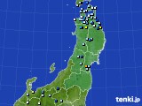 東北地方のアメダス実況(降水量)(2018年08月15日)