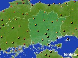 岡山県のアメダス実況(気温)(2018年08月15日)