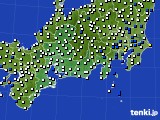 2018年08月15日の東海地方のアメダス(風向・風速)