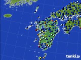 九州地方のアメダス実況(日照時間)(2018年08月16日)