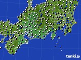 2018年08月16日の東海地方のアメダス(風向・風速)