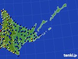 道東のアメダス実況(日照時間)(2018年08月17日)