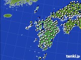 九州地方のアメダス実況(風向・風速)(2018年08月17日)