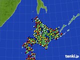 北海道地方のアメダス実況(日照時間)(2018年08月18日)
