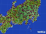 関東・甲信地方のアメダス実況(日照時間)(2018年08月18日)