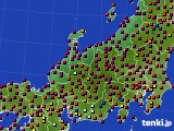 北陸地方のアメダス実況(日照時間)(2018年08月18日)