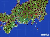 東海地方のアメダス実況(日照時間)(2018年08月18日)