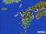 九州地方のアメダス実況(日照時間)(2018年08月19日)