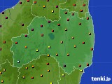 福島県のアメダス実況(日照時間)(2018年08月19日)