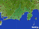 静岡県のアメダス実況(日照時間)(2018年08月19日)