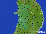 秋田県のアメダス実況(日照時間)(2018年08月19日)