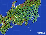 関東・甲信地方のアメダス実況(日照時間)(2018年08月20日)