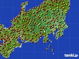 関東・甲信地方のアメダス実況(気温)(2018年08月20日)