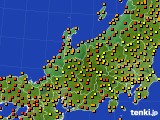 北陸地方のアメダス実況(気温)(2018年08月20日)