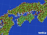 四国地方のアメダス実況(気温)(2018年08月20日)