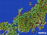 北陸地方のアメダス実況(日照時間)(2018年08月21日)