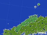 2018年08月21日の島根県のアメダス(風向・風速)