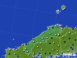 2018年08月22日の島根県のアメダス(風向・風速)