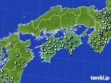 四国地方のアメダス実況(降水量)(2018年08月23日)